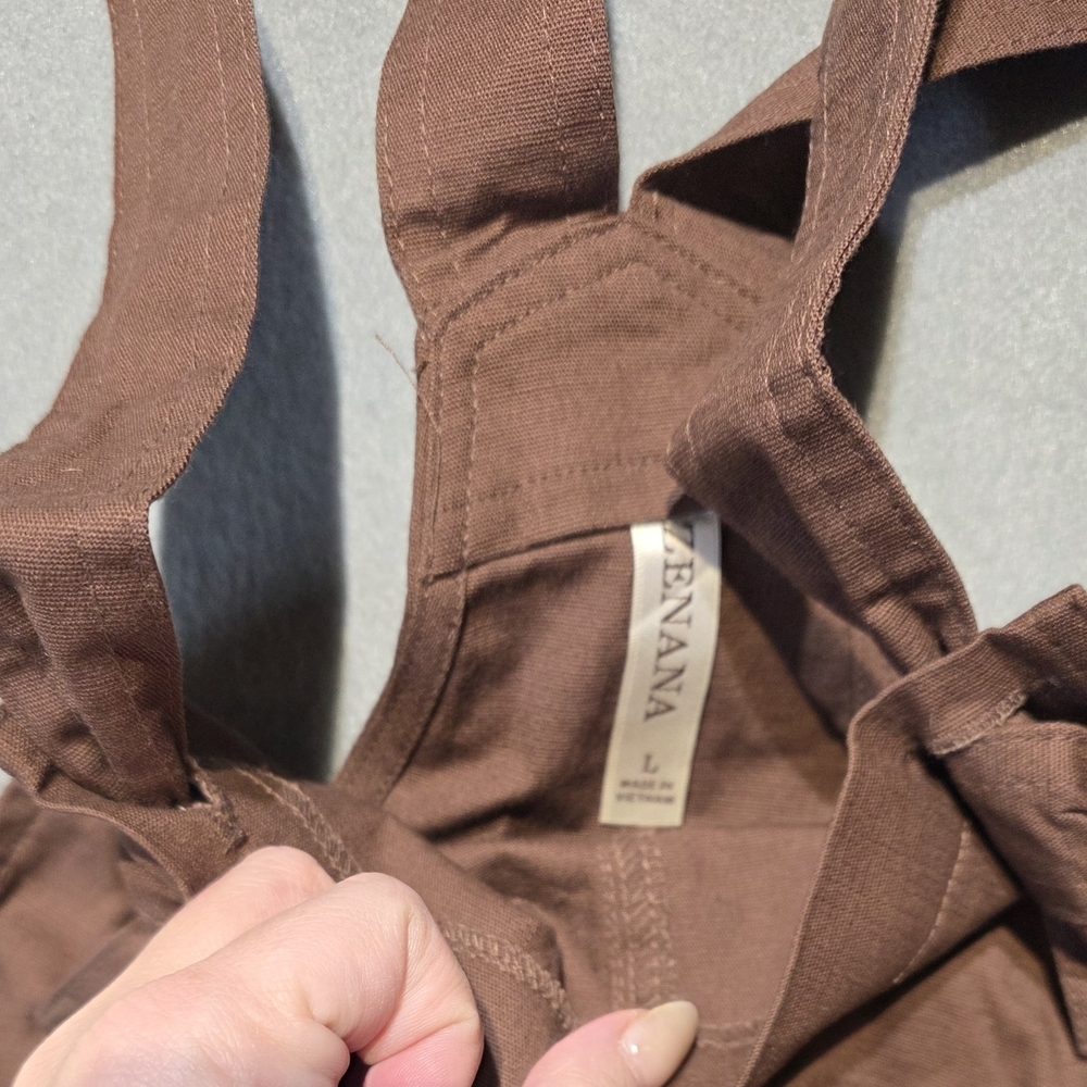Zenana Outfitters Chocolate Brown Overalls New In Poly Bag S/M/L Available - Picture 5 of 10
